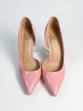 Delicious Glossy Pink Pointed-Toe Pumps